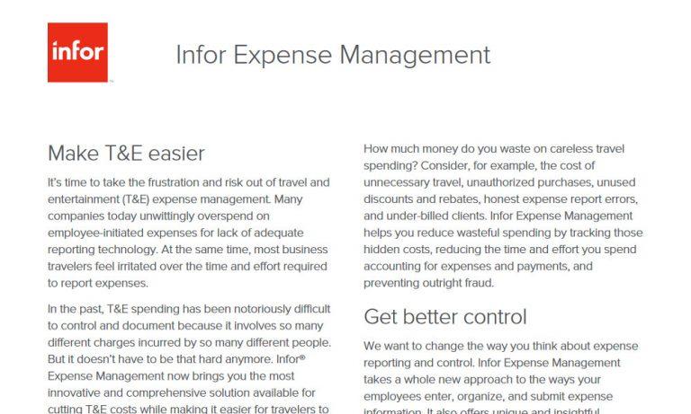 Infor Expense Management SaaS